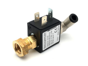 Coaxial-Gas-Magnetventil BMV60418 in Messing fuer Laser- und Lichtbogen-Schweissgeraete mit Schutzgas - MAG MIG WIG und fuer Brennschneidanlagen